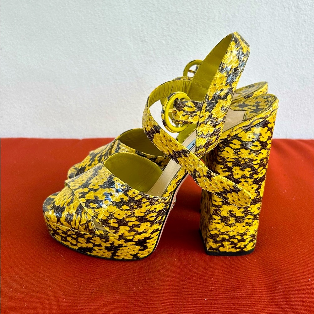 Vintage Prada Python Platform Sandal - image 1